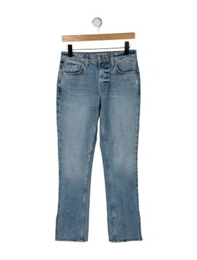 Pre-owned Grlfrnd High-rise Straight Leg Jeans In Blue