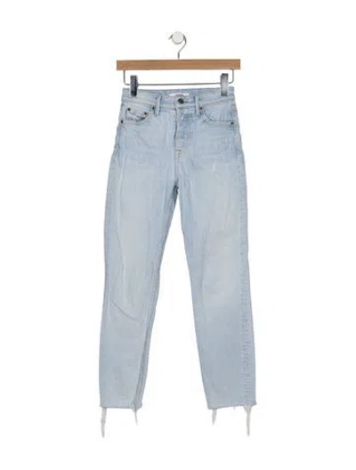 Pre-owned Grlfrnd High-rise Straight Leg Jeans In Blue