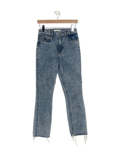 Pre-owned Grlfrnd High-rise Straight Leg Jeans In Blue