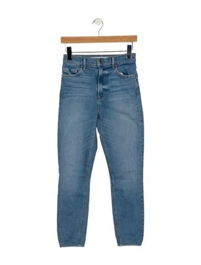 Pre-owned Grlfrnd High-rise Straight Leg Jeans In Blue