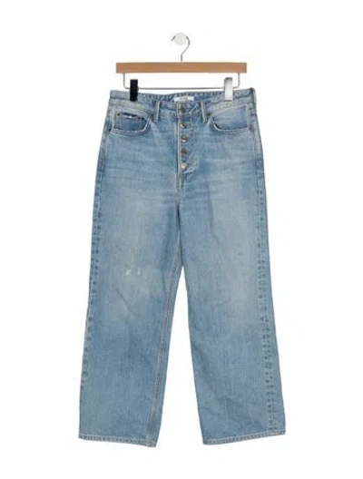Pre-owned Grlfrnd High-rise Straight Leg Jeans In Blue