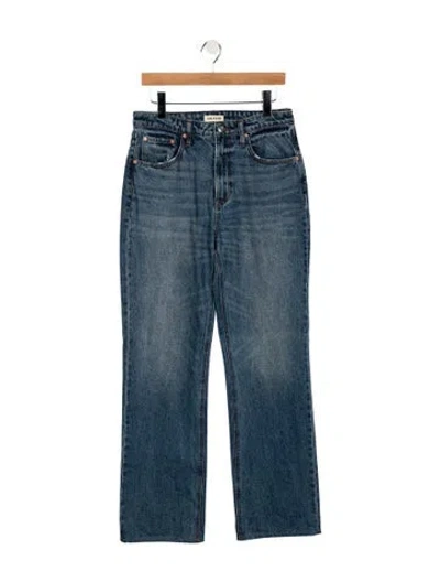 Pre-owned Grlfrnd High-rise Straight Leg Jeans In Blue