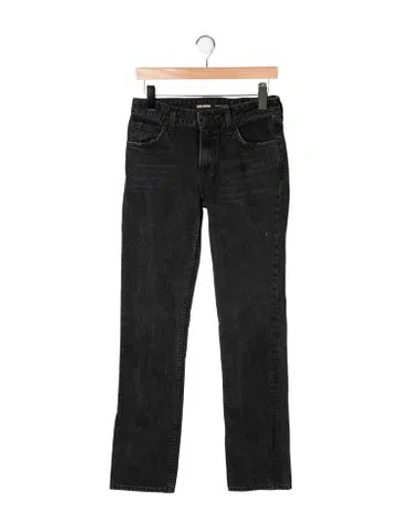 Pre-owned Grlfrnd High-rise Straight Leg Jeans In Blue