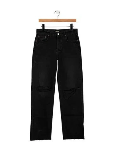 Pre-owned Grlfrnd High-rise Straight Leg Jeans In Blue