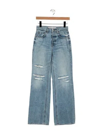 Pre-owned Grlfrnd High-rise Straight Leg Jeans In Blue