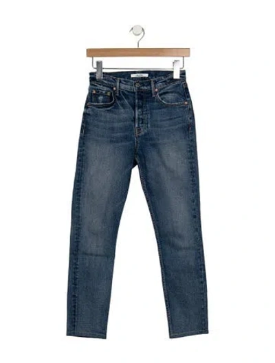 Pre-owned Grlfrnd High-rise Straight Leg Jeans In Blue