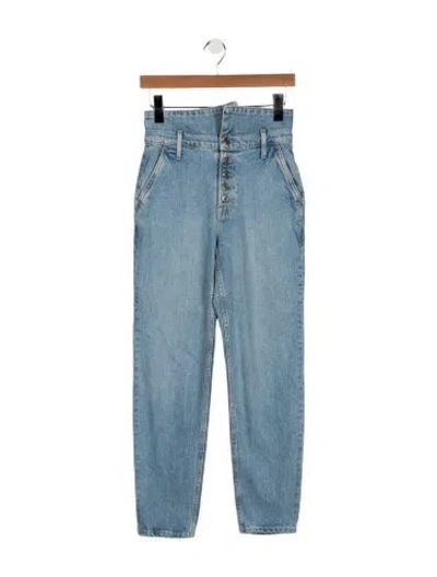 Pre-owned Grlfrnd High-rise Straight Leg Jeans In Blue