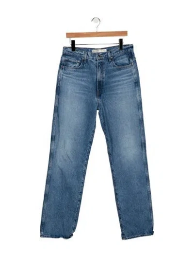 Pre-owned Grlfrnd High-rise Straight Leg Jeans In Blue
