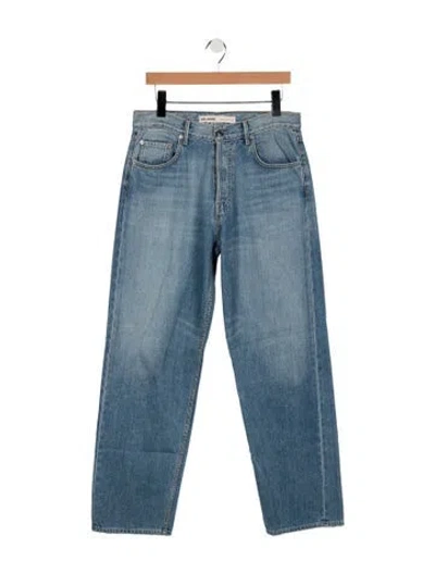 Pre-owned Grlfrnd High-rise Straight Leg Jeans In Blue