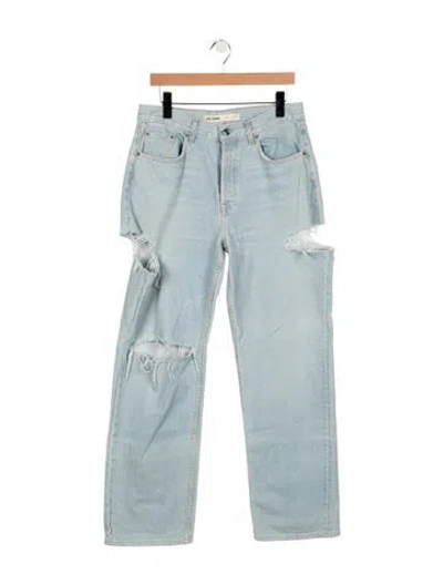Pre-owned Grlfrnd High-rise Straight Leg Jeans In Blue