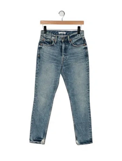 Pre-owned Grlfrnd High-rise Straight Leg Jeans In Blue