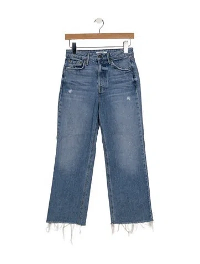 Pre-owned Grlfrnd High-rise Straight Leg Jeans In Blue