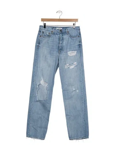 Pre-owned Grlfrnd High-rise Straight Leg Jeans In Blue