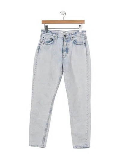 Pre-owned Grlfrnd High-rise Straight Leg Jeans In Blue