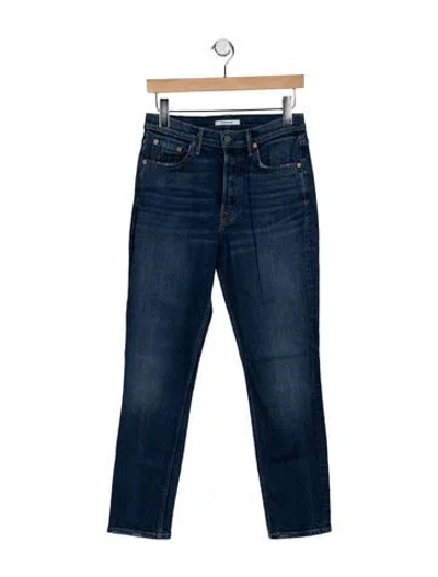Pre-owned Grlfrnd High-rise Straight Leg Jeans In Blue