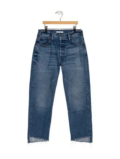 Pre-owned Grlfrnd High-rise Straight Leg Jeans In Blue