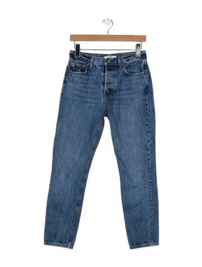 Pre-owned Grlfrnd High-rise Straight Leg Jeans In Blue