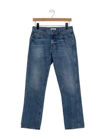 Pre-owned Grlfrnd High-rise Straight Leg Jeans In Blue