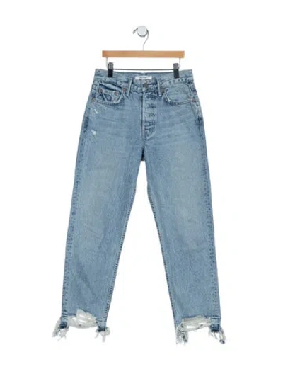 Pre-owned Grlfrnd High-rise Straight Leg Jeans In Blue