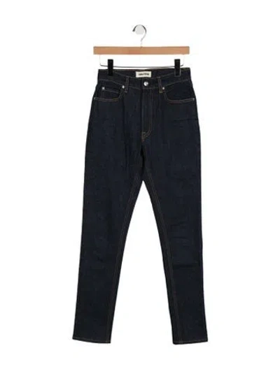 Pre-owned Grlfrnd High-rise Straight Leg Jeans In Blue