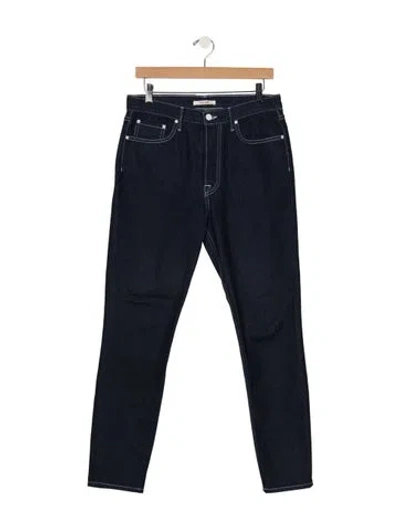 Pre-owned Grlfrnd High-rise Straight Leg Jeans In Blue