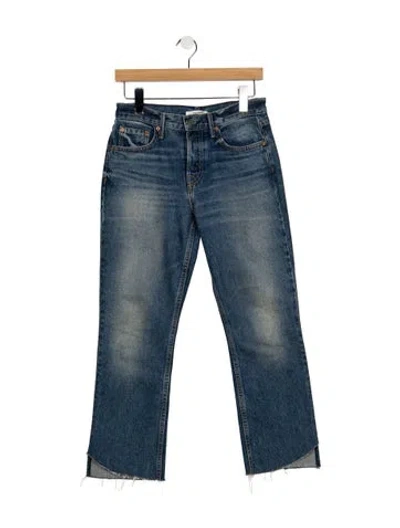 Pre-owned Grlfrnd High-rise Straight Leg Jeans In Blue