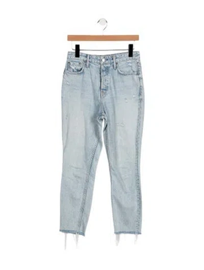 Pre-owned Grlfrnd High-rise Straight Leg Jeans In Blue