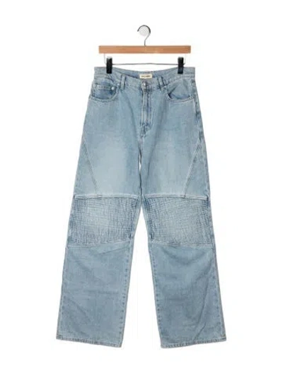 Pre-owned Grlfrnd High-rise Straight Leg Jeans In Blue