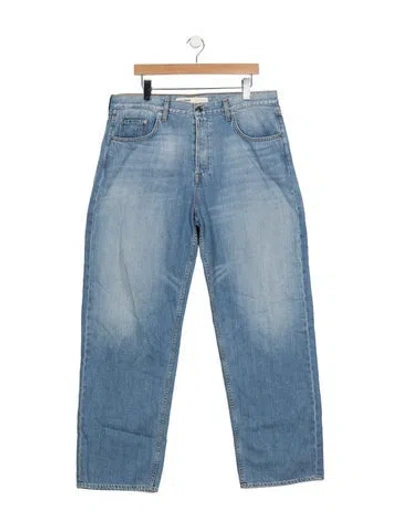 Pre-owned Grlfrnd High-rise Straight Leg Jeans In Blue