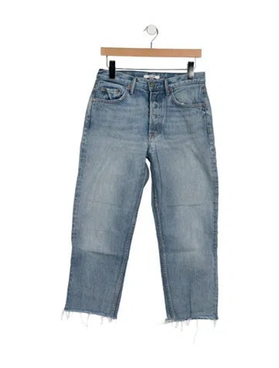 Pre-owned Grlfrnd High-rise Straight Leg Jeans In Blue