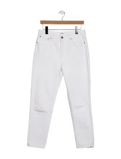 Pre-owned Grlfrnd High-rise Straight Leg Jeans In Blue