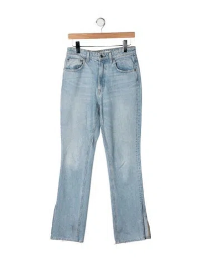 Pre-owned Grlfrnd High-rise Straight Leg Jeans In Blue