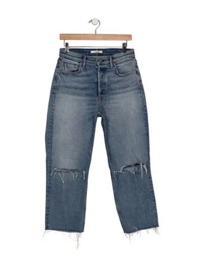 Pre-owned Grlfrnd High-rise Straight Leg Jeans In Blue