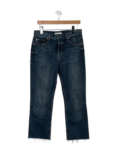 Pre-owned Grlfrnd High-rise Straight Leg Jeans In Blue