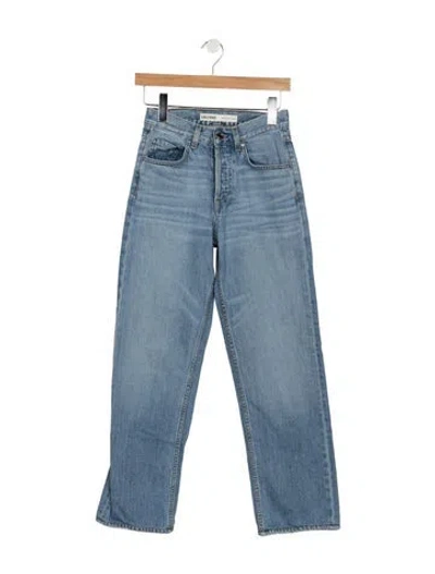 Pre-owned Grlfrnd High-rise Straight Leg Jeans In Blue
