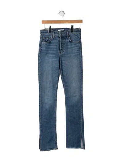 Pre-owned Grlfrnd High-rise Straight Leg Jeans In Blue