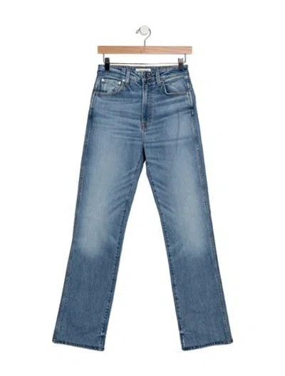 Pre-owned Grlfrnd High-rise Straight Leg Jeans In Blue
