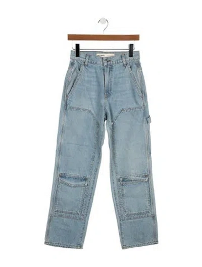 Pre-owned Grlfrnd High-rise Straight Leg Jeans In Blue