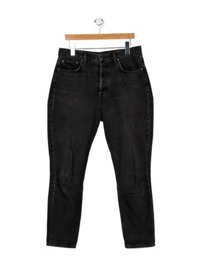 Pre-owned Grlfrnd High-rise Straight Leg Jeans In Gray