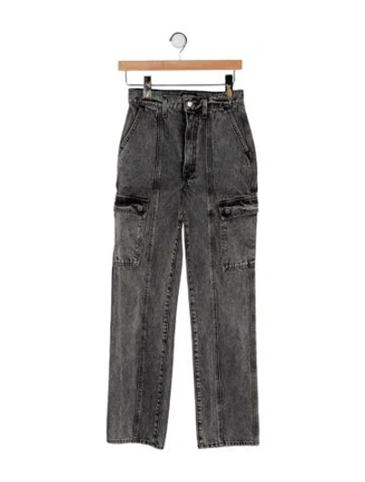 Pre-owned Grlfrnd High-rise Straight Leg Jeans In Gray