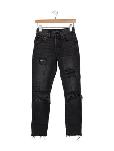Pre-owned Grlfrnd High-rise Straight Leg Jeans In Gray