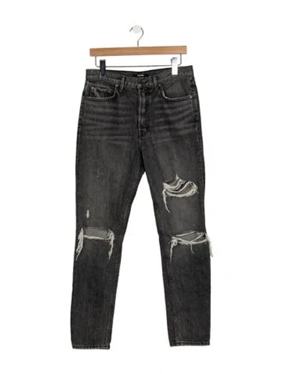 Pre-owned Grlfrnd High-rise Straight Leg Jeans In Gray