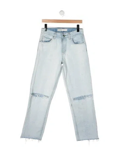 Pre-owned Grlfrnd High-rise Straight Leg Jeans In Green