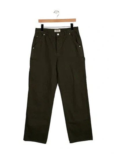Pre-owned Grlfrnd High-rise Straight Leg Jeans In Green