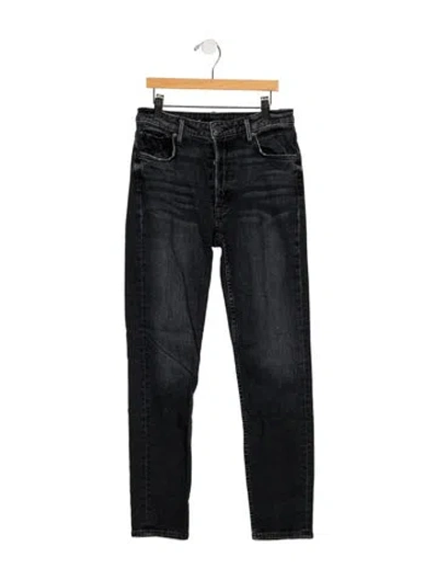 Pre-owned Grlfrnd High-rise Straight Leg Jeans In Grey