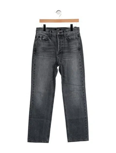 Pre-owned Grlfrnd High-rise Straight Leg Jeans In Grey