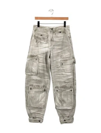 Pre-owned Grlfrnd High-rise Straight Leg Jeans In Grey