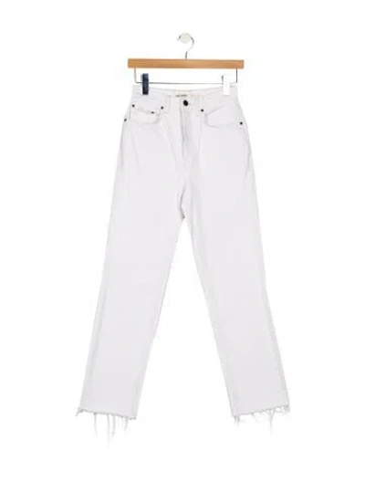 Pre-owned Grlfrnd High-rise Straight Leg Jeans In Neutral