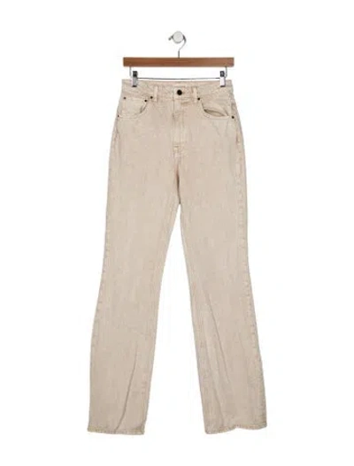 Pre-owned Grlfrnd High-rise Straight Leg Jeans In Neutral