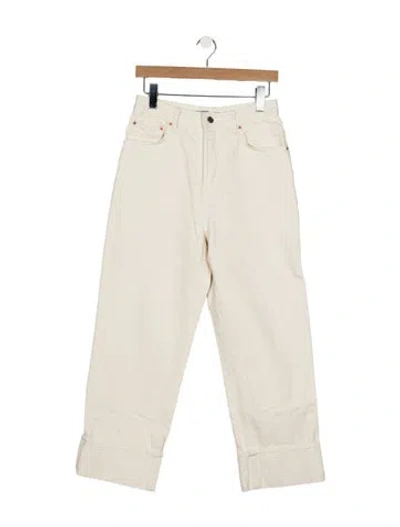 Pre-owned Grlfrnd High-rise Straight Leg Jeans In Neutral